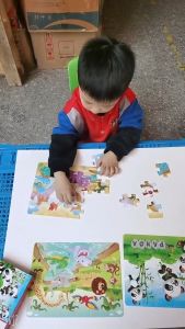 【SKIT】24pcs Puzzle Jigsaw for Toddler Kids Educational Toys Birthday Goodies Bag Idea Early Learning Toy Early Childhood Education for Children Forest/Fruits/Sea World/Universe/Dinosaur Puzzles Minimum Purchase of 4 Sets