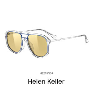 HELEN KELLER | Salty Cute Transparent Light Green Fashion Womens Aviator Sunglasses