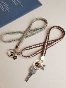 Dây Chuyền Máy Ảnh Dài Bằng Vải Cotton Thủ Công Không Chèn Cổ Phong Cách Hàn Quốc Dây Chuyền Xe Hơi Thẻ Công Ty Dây Chuyền Dài Rộng