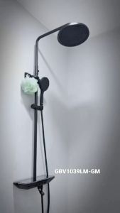 Shower Tiang Column Germany Brilliant Shower Kamar Mandi Air Panas Dingin GBV 1039 LM-MB Hitam
