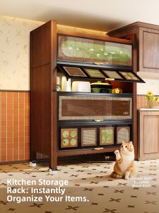 MEISD | Retro Style Kitchen Storage Cabinet