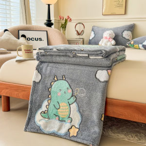 Dansunreve ผ้าห่ม 5ฟุต ไดโนเสาร์ กระต่าย หมี สุนัข blanket กำมะหยี่ ผ้าสักหลาด ผ้าห่มนุ่ม ผ้าห่มบาง blankets ผผ้าห่มนาโน 3ฟุต 6ฟุต