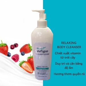 White Relaxing Body Cleanser sữa tắm trắng da aroma OK299 chiết xuất từ trái cây 480ml