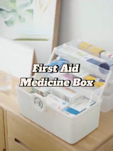 First Aid Box Tool Box/ medicine Box /3 sizes / Multi-Purpose 3 tiers Storage Box / storage container / Stationary / Fireheart