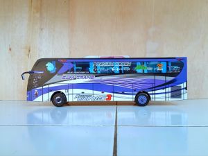 Mainan miniatur bus remot kontrol basuri telolet sjm ratu maher