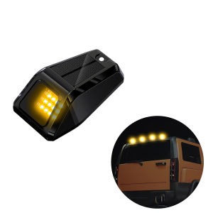 KEVANLY | 1pc Car LED Solar Powered Cab Lights Wireless Truck Roof Lights Warning Flash Light for Truck Pickup SUV Motorcycles