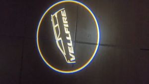 2 X TOYOTA Projection Welcome Light Car Door LED Logo VELLFIRE(WHITE LED) (Z1)