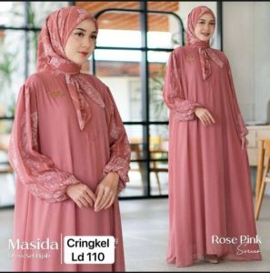 Gamis hitam viral motif terbaru // gamis hitam lebaran kekinian 2024 // gamis viral hitam free hijab