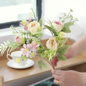 1/3/5Pcs Peony Artificial Flowers Home Decor DIY Potted Plants Bridal Bouquet Wedding Decoration Flower Wreath Accessories