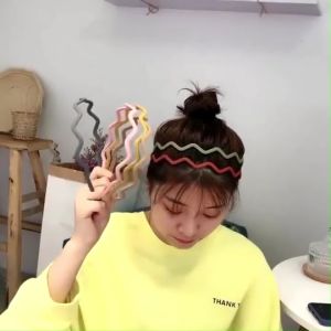 VIPstore -Bando Gelombang Bando Korea Bando Motif Zigzag Besar Bandana Ombak Wave Shaped Headband A098