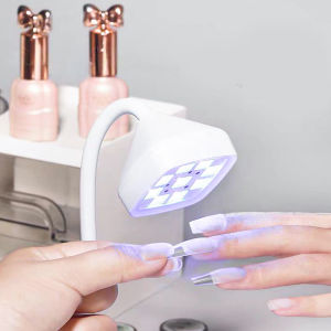 Myyeah ไดร์เป่าเล็บ27W พับได้9LED โคมไฟ LED UV เจลอาบน้ำอย่างรวดเร็วยาทาเล็บพร้อมอุปกรณ์ทำเล็บ DIY แสดงเวลา