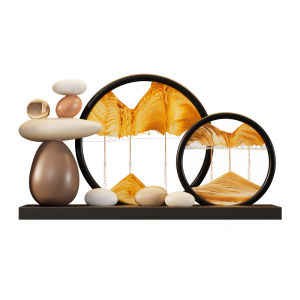 Luxurious Modern Resin Sand Flowing Artifacts Home Office Living Room TV Cabinet Wine Cabinet Decorations Elegant Simple Style