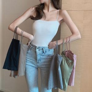 ZEEMIN Spice girl beauty back underwear integrated sling vest womens inner and outer wear fixed cup with chest pad base chest wrap tube top