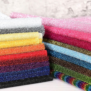 50cmX150cm Glitter Knitted Stretch Fabric For Crafts Handmade Dolls Quilting Stage Costume Evening Dress Wedding Christmas Decor