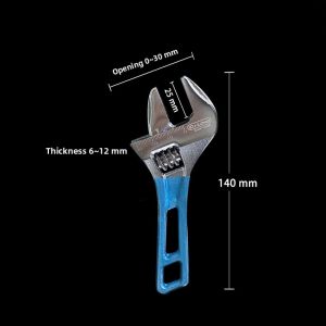 Mini Adjustable Wrench Thin Mouth Large Opening Short Handle Portable Tool Chrome Vanadium Alloy Steel Hand Tool from Guangdong