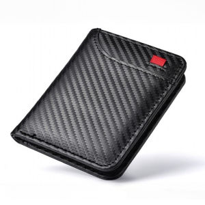 Mens Slim Bifold Wallet - Vertical ID Window & Multi-Card Slots Compact Design for Credit Cards & IDs Daily Carry Essential