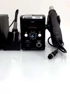 Creatorally Stasiun Pengelasan 2 IN 1 8586D dengan Alat Panas dan Stasiun Pengelasan dengan 2 Layar Digital 700W Solder Stationeart