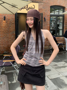 Mixd | Plaid Halter Sleeveless Top for Women