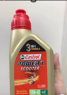 Dầu Nhớt Tổng Hợp Xe Tay Ga Castrol Power-1 Scooter 10w40 800ml (0.8L