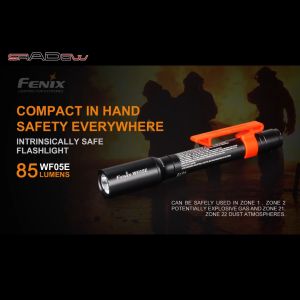 Đèn pin công nghiệp FENIX WF05E độ sáng 85 lumen tầm chiếu xa 54m chống cháy nổ sử dụng 2 pin kiềm AAA Đèn Đèn pin