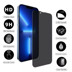 Tempered Glass Anti Gores Spy Privacy iPhone 16 Pro Max - 16 Pro - 15 ProMax - 15 Plus - 14 ProMax - 14 Pro - 14 Plus - 13 ProMax - 13 Pro - 13 Mini - 12 ProMax - 12 Mini - 11 ProMax - 11 Pro - XS Max - XR - 7 / 8 Plus Series Full Cover Screen