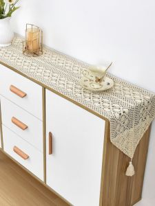 American Style Country Hollow out Table Flag Cotton Yarn Knitted Hook Needle Dining Room Sideboard TV Cabinet Living Room