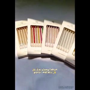 Lilin Ulang Tahun Pesta Chrome Panjang Warna Metalik | Metallic Candles Elegant