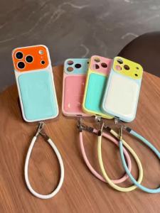 Sanrio | Ốp Điện Thoại Da Dập Nổi Hello Kitty Kèm Dây Đeo Tay Cho iPhone 17/16/15 Pro Max Chất Liệu Silicon Mềm Mại Chống Sốc Dễ Thương Nữ Tính