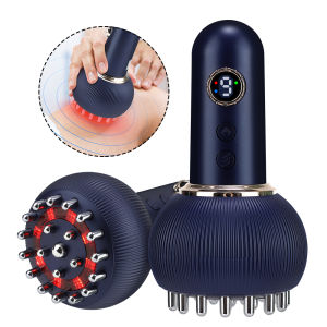 Electric Meridian Brush EMS Body Massager Scraping Red Light Heating Guasha Device Anti Cellulite Massage Fat Burner USB Charging