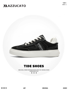 MAZZUCATO Canvas Sneakers Casual Sport Shoes Vintage Low-Top Tassel Design for Back-To-School Mens Footwear Breathable round Toe