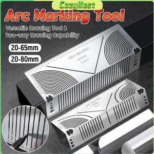 C.N Metal Ruler Square Tube to Round Ruler Square Steel 90° Bend Arc Angle Marker DIY Pipe Bending Guide