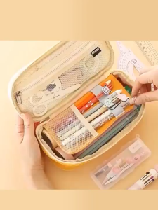 Cute Pencil Cases Large Capacity Foldable Pencil Bag Pouch Student Stationery Desk Organizer School Office Supplies