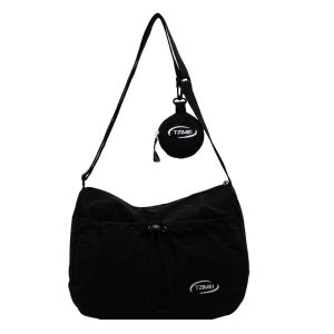 กระเป๋าสะพายข้างผู้หญิงแบบลำลองขนาดใหญ่ กระเป๋าสะพายข้างแบบสะพายไหล่เดียวสำหรับนักเรียนและเดินทางไปทำงาน กระเป๋าถือทรงสี่เหลี่ยมตั้ง