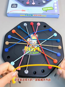 Rope Untangling Game Twisted Untie Puzzle Trategy Board Tie Up Challenge Rope Knot Puzzle Rope Untangling Puzzle Toys for Gathering and Travel Brain Teaser for Boys and Girls