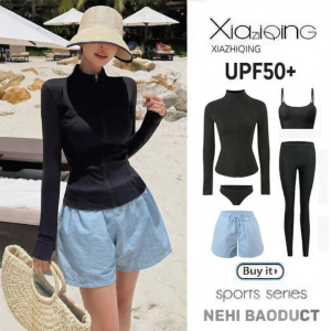 XIAZHIQING | Bộ Đồ Bơi Dài Tay Chống Nắng Giúp Gầy