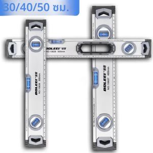 30/40/50 ซม.ความแม่นยําสูงระดับไม้บรรทัด 3-in-1 มุมแม่เหล็กเมตรหล่ออลูมิเนียมระดับเครื่องวัดมุม Inclinometer วัด Leveler