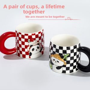 BOJINGLIPIN | Cute Panda Themed Ceramic Mug Gift Set
