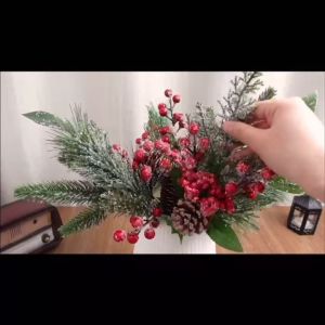 Momo 48PCS Fake Berries Decor Set:Artificial Red Berries DecorationsCherry Christmas DecorChristmas BerriesChristmas CherriesCherry for Christmas Tree OrnamentsCherry Fruit DecorationBerry Christmas DecorationsXmass Decoration SaleXmas Tree Decor