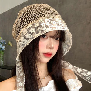 BAOYINFEI | Lace Flower Breathable Small Face Enhancing Pile Hat