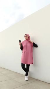 HITJAB-Long Vest Rompi Panjang Sport Olahraga Wanita Bersepeda Padel 9-0260