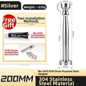 Bathroom Door Stopper Stainless Steel Magnetic