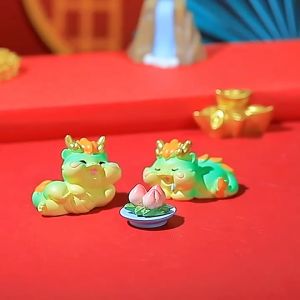 Mô hình Trang Trí Rồng Vàng Vạn An Khang Mai Mắn Xanh Lá Tiểu Cảnh Decord