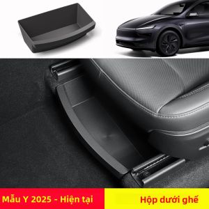 Hộp Đựng Đồ Dưới Ghế Xe Tesla Model Y Juniper Ra Mắt Năm 2025 Hộp Đựng Đồ Ghế Xe Khay Kéo Dưới Ghế Xe Bằng TPE Phụ Kiện