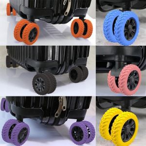 Travel Suitcase Silent Universal Wheels Silicone Wheels Anti-wear Wheel Covers Suitcase Wheel Protection Covers Pull Rods