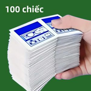 100 Khăn Ướt Dùng Một Lần Cho Kính Và Màn Hình Điện Thoại - Khăn Lau Bề Mặt Nhạy Cảm Đóng Gói Riêng Lẻ Dành Cho Điện Thoại Thông Minh Máy Tính Bảng