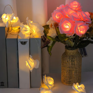 10LEDs Foam Rose Fairy Lights: Perfect for Valentine's & New Year Decor