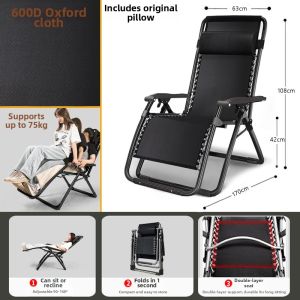 LIWAN | Folding Portable Lazy Recliner Chair Adjustable Backrest