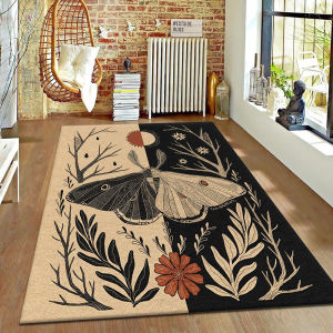 American Retro Animal Living Room Carpet Hotel and Homestay Decorative Rug Study Room Dirt-Resistant Mat 美式复古动物客厅地毯 酒店民宿装饰地毯 书房耐脏地毯 FUNIANQI
