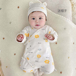 Children Clothes Newborn Baby Jumpsuit Spring and Autumn Thin Newborn Clothes Spring and Summer Pure Cotton Baby Gown