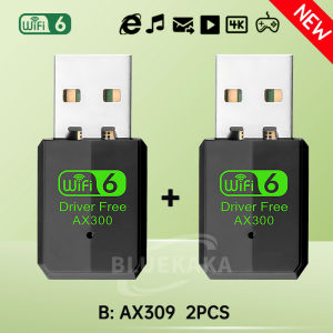 WIFI6 USB Wireless Network Card Adapter AX300 802.11AX 2.4GHz WI-FI Receiver Mini Dongle For PC Laptop Windows7/10/11 Drive Free